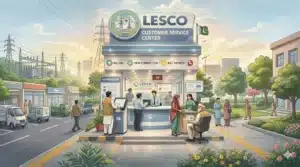 Find the LESCO bill reference number from the customer service center