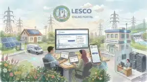 Find the reference no from the LESCO online portal
